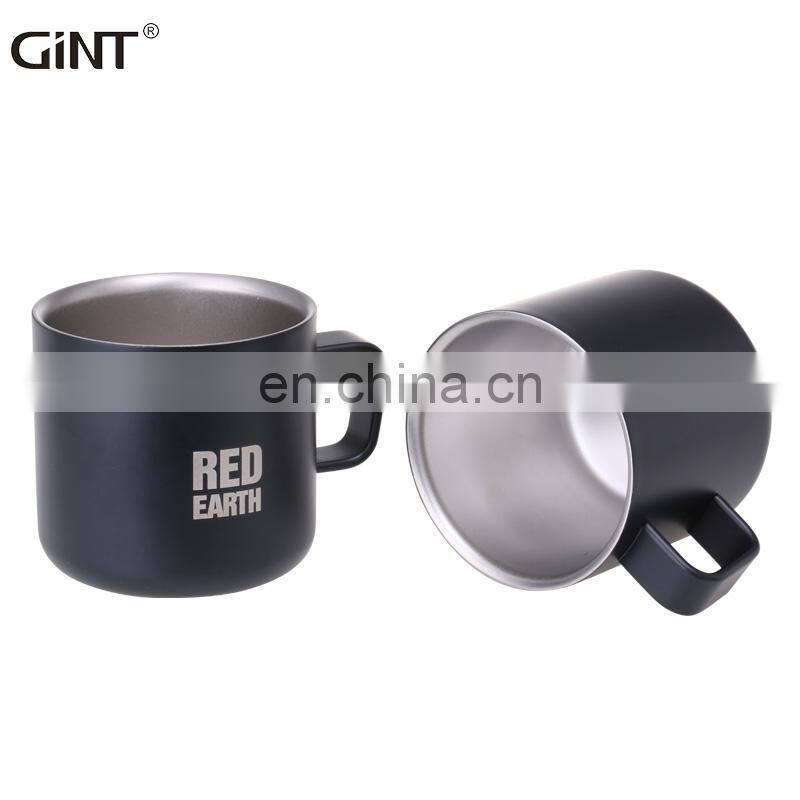 GiNT 210ML Portable Small Size Espresso Cup Double Wall Stainless Steel Cup Coffee Mugs for Cafe Office Use