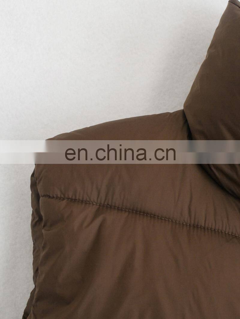 Wholesale custom LOGO ladies fall/winter stand-up collar padded down cotton vest vest sleeveless waistcoat plus size jacket