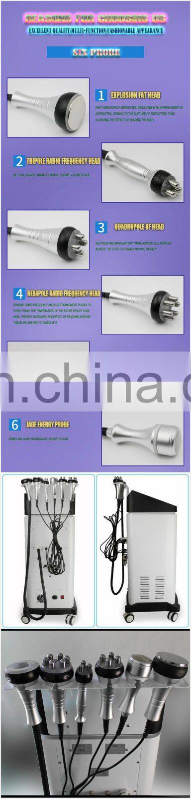 Multifunctional 6 in 1 ultrasound 40K cavitation RF face lifting body slimming machine