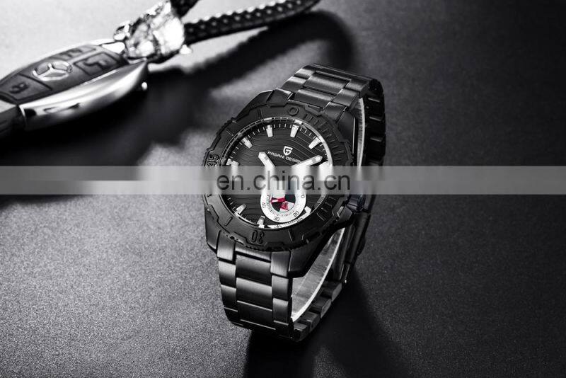 PAGANI DESIGN 1636 Men's Fashion&Casual Quartz Watch Stainless Steel Band Auto Date