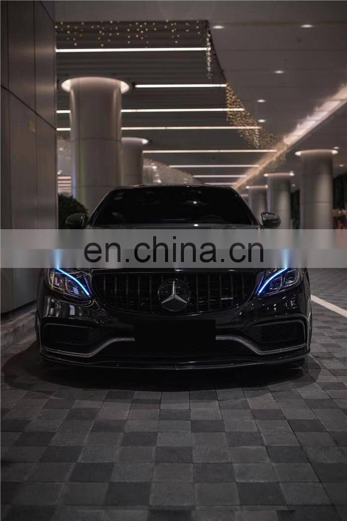 Runde Top Ranking Hood For Mercedes-Benz W205 C63 AMG Upgrade IMP Style Carbon Fiber Transparent Engine Cover