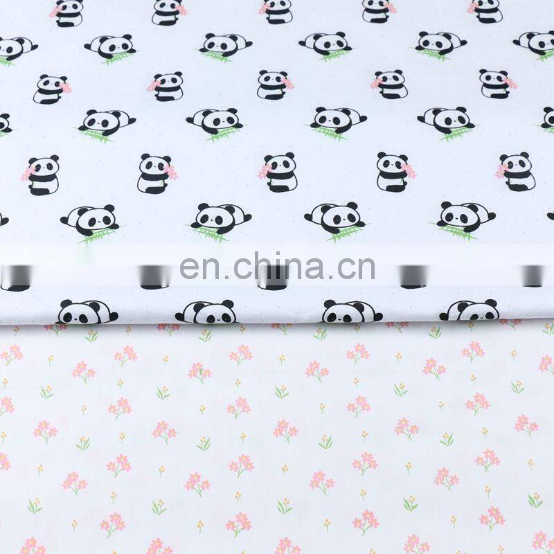 Cartoon panda small floral printing fabric wholesale kindergarten baby bed products neonatal bag cotton fabric