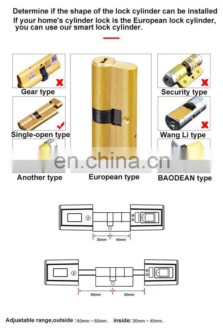 Home Smart Furniture Digital Door Lock Cylinder