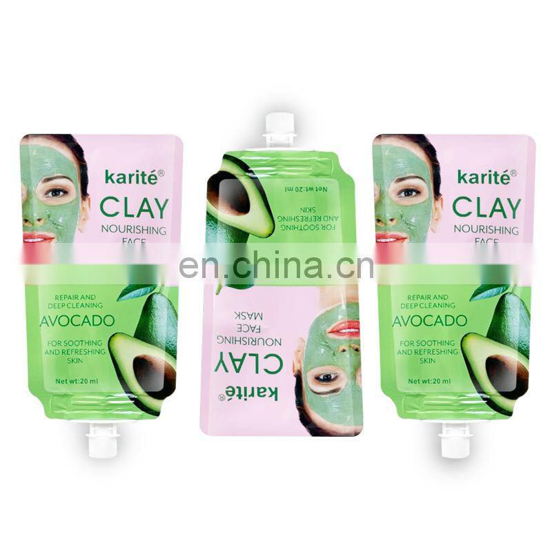 Aluminum Foil Face Mask Mini Doypack Travel Hotel Use Conditioner Shampoo Cosmetic Spout Pouch Packaging Sachet Bag With Spout