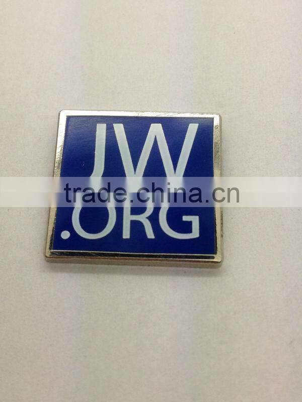 Custome metal gift epola badge / imitation lapel pins check pattern tartan design