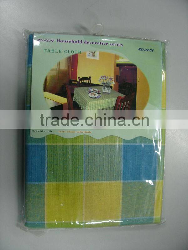 1PC Polyester Yarn Dyed Plaid Tablecloth