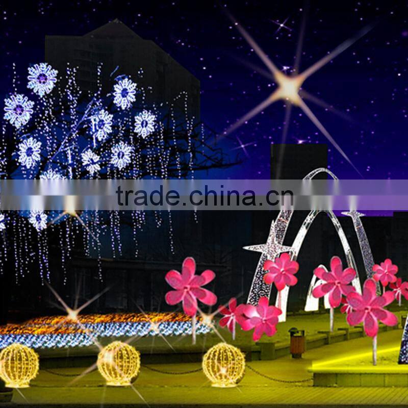 New design shopping mall decoration Christmas Light Motif Chrismas ball