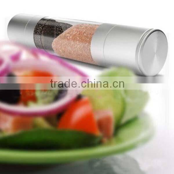 2016 New creative stainless steel manual salt and pepper grinder set Spice Mill & Pepper Crusher