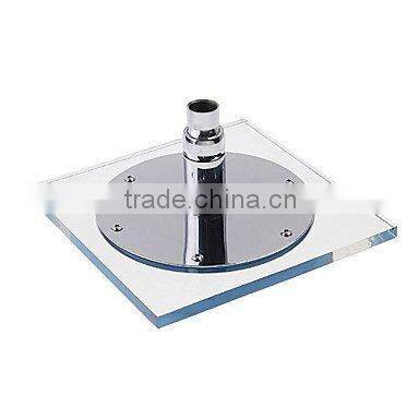 Glass Rainfall LED Square Shower Head With Shower Head
