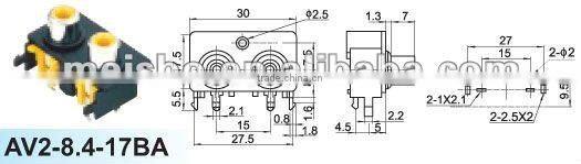 Universal feamel rca phono plug to f jack adapter