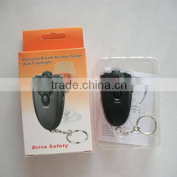 LED Accurate Portable Breath Alcohol Tester breathalyzer with Flashlight