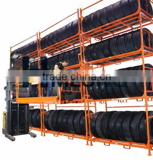 Warehouse stacking metal tire racking