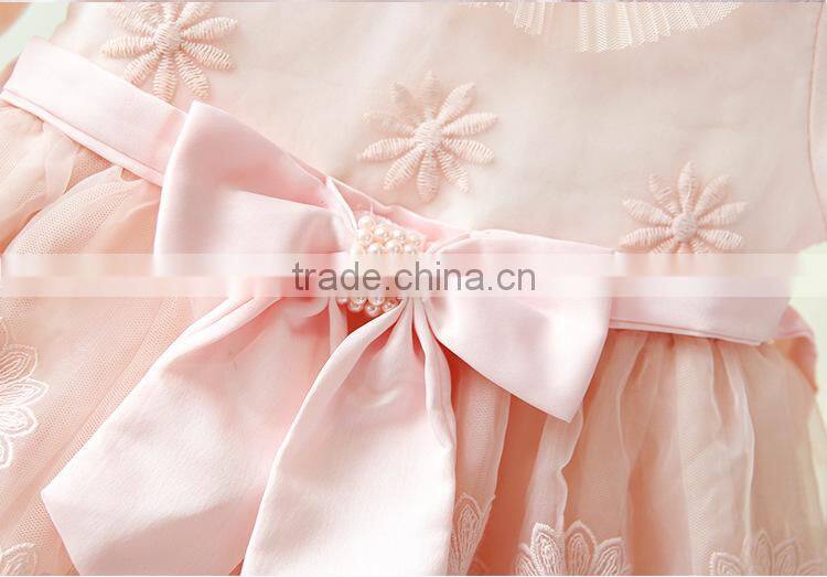 2015 Latest design autumn baby girls dress infant lace princess dresses