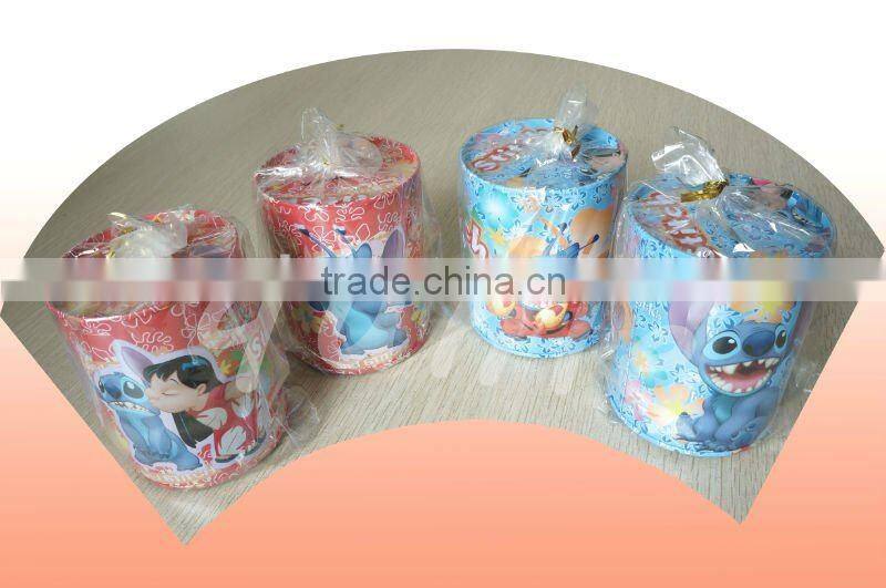 cartoon printing metal storage tin coin bank/piggy bank