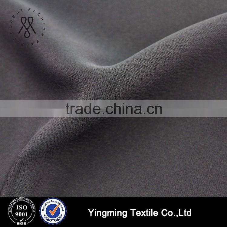 Hot Sale 100% Polyester Black Composite Satin Chiffon Fabric for Women's Dresses