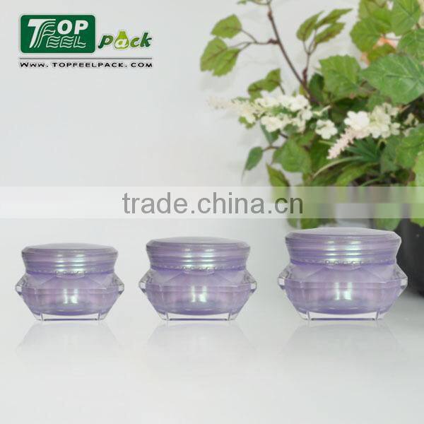 15g/30g/50g Acrylic Cream Jar Diamond Shape Acrylic Cream Jar