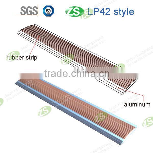 Aluminum laminated stair nosing for floor tile skirting