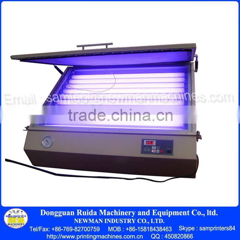 Desktop digital timer silk and pad printing uv vacuum expousure unit with 10 tubes