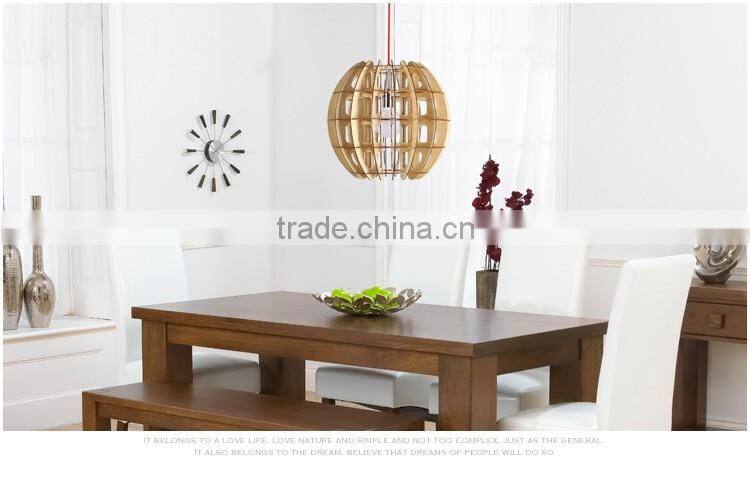LED pendant light JK-8005B-35 Modern wooden shade pendant light for indoor