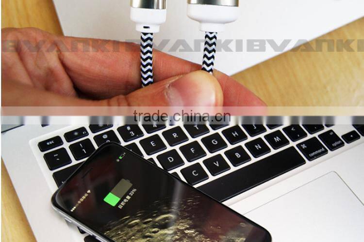 Durable braided USB cable for iphone 5 braided cable for iphone 6
