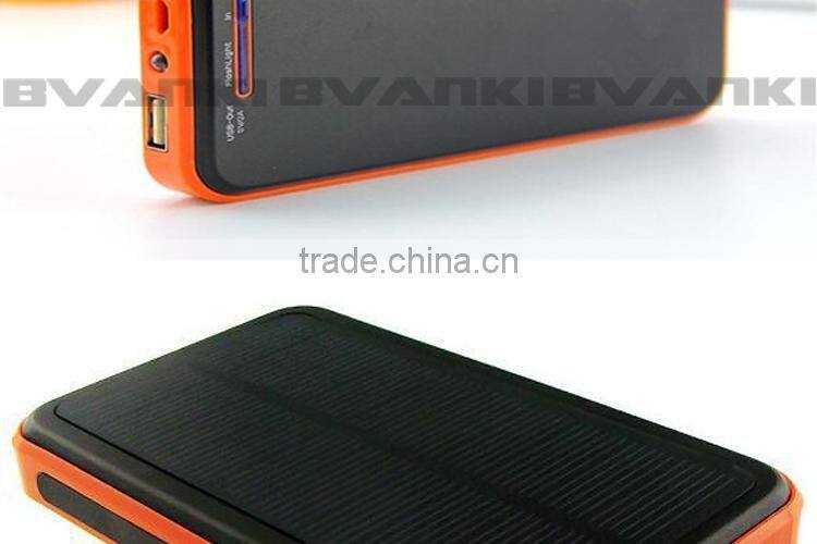 Hot new products for 2015 outdoor Waterproof Solar Mobile portable Power Bank Charger 12000mAh