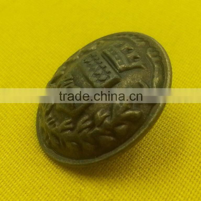 Metal Shank Button in Oxy Brass Color --- MJ1120