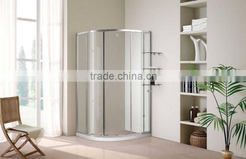 Portable Corner Sector Fiberglass Shower Cabins Readly Made Tempered laminated glass Shower Enclosures Hotel Bathroom Equipment