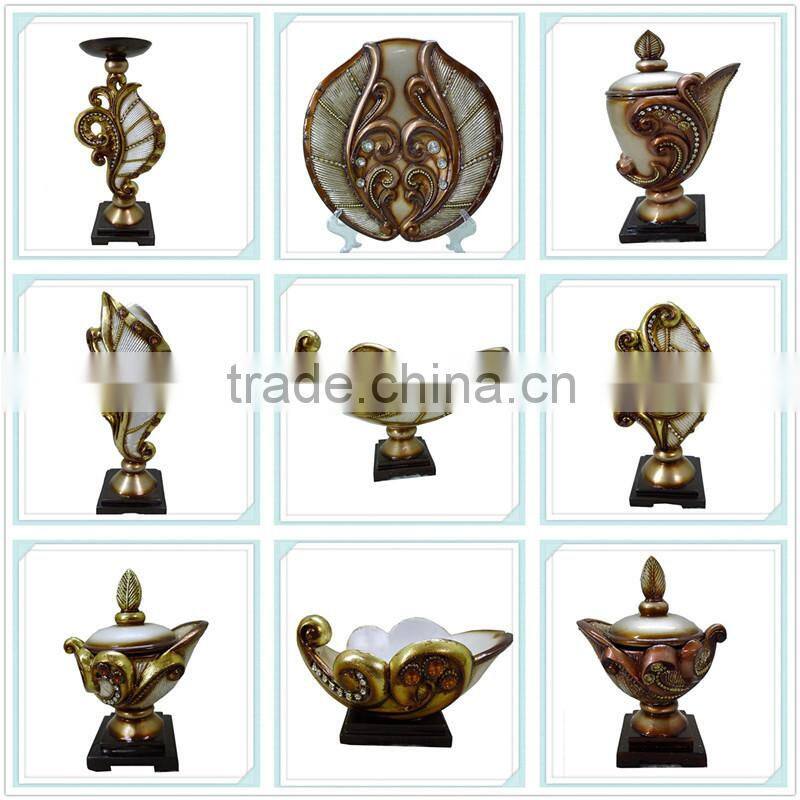 polyresin geometric vase for home decoration