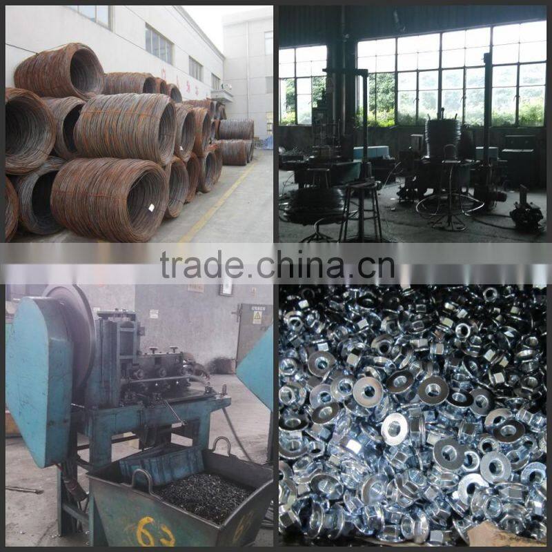 stainless steel hex flange nut m10 and m14 (DIN6923)