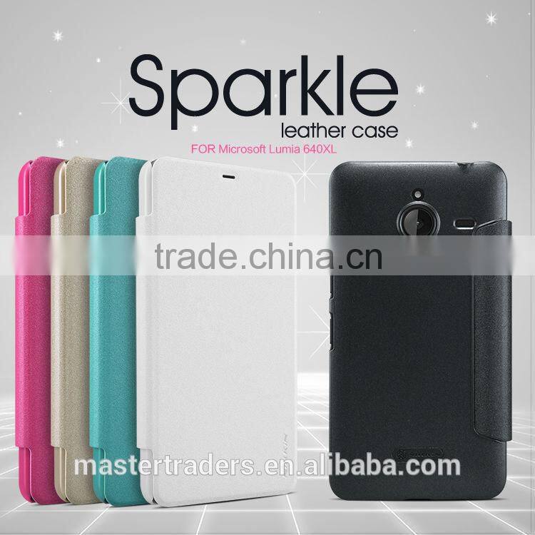 Original NILLKIN Sparkle Series Wallet Flip PU Leather Case For Microsoft Lumia 640XL MT-3526