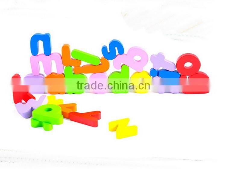 Colorful alphabet letter educational wooden toys preschool educational wooden letter box for kids