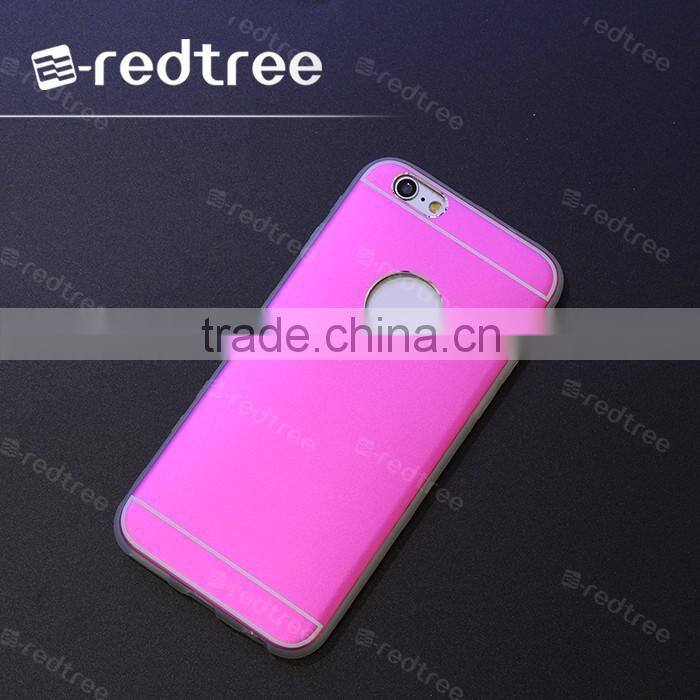 aluminum+matte tpu cell phone cases for brand mobiles