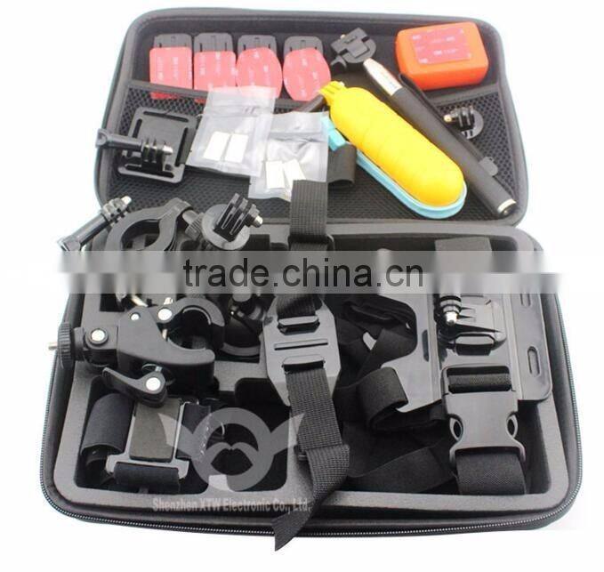Factory Supply 26 in 1 Family Kit Go Pro Accessories Set GoPros Accessories Pack for GoPros Heros 4 3+ 3 sjcam SJ4000