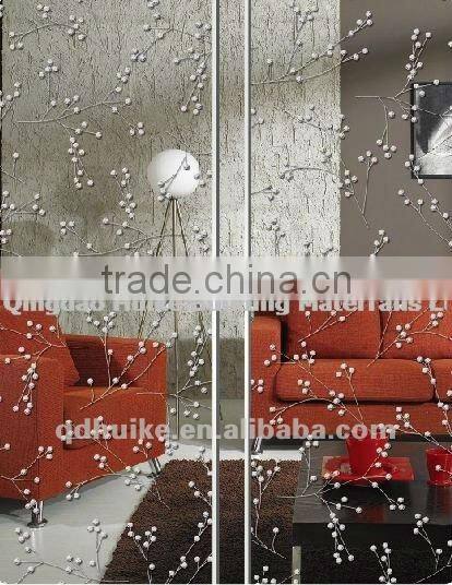 coated glass/ice carving titanium glass for decoration