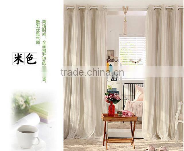 Living Room Curtains Polyester Blackout Woven Stripe Fabric