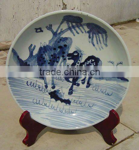 Chinese antique Blue and White ceramic tray