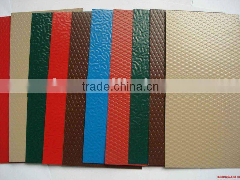 PE/PVDF coated embossed aluminum coil for signboard