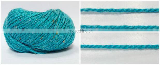 3/5NM 52% ACRYLIC 10% ALPACA 20% WOOL 15% NYLON 3% NEP BLENDED YARN, DYED YAN , HAND KNITTING YARN, NEP YARN