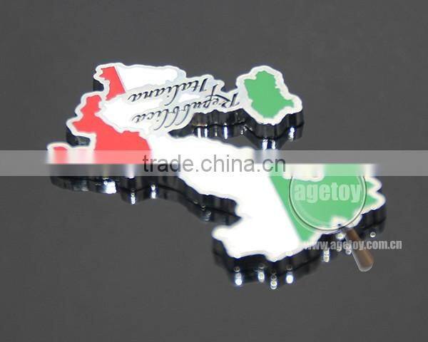 Italy Map Shape Travel Souvenirs Tourist Promotion Custom Metal Fridge Magnet Sticker