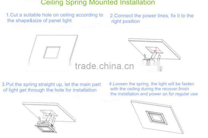 36W 40W 48W 90LM/W LED Panel Lights 600x600 mm CE ROHS listed