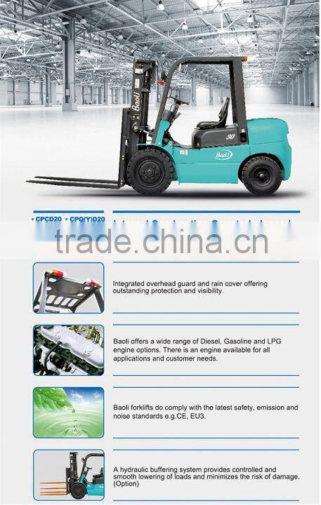 1.5t 1.8t 2.t 2.5t 3.0t 3.5t baoli forklift truck