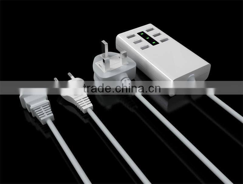 New Compatiable 6 Port USB Power Adapter for All Mobile Phone and Tablet