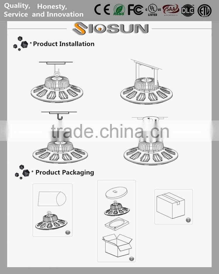 2016 hot selling new shell 200w led cylinder high bay light