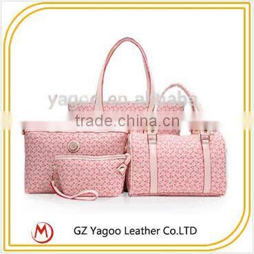 2016 latest cheap lack lady leather handbag for women from Guangzhou bag factory
