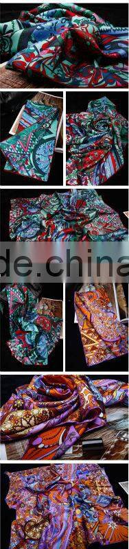 Digital printed silk scarves022