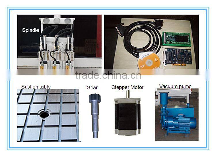 Pneumatic tool change double head CNC wood router for sale QL-1325