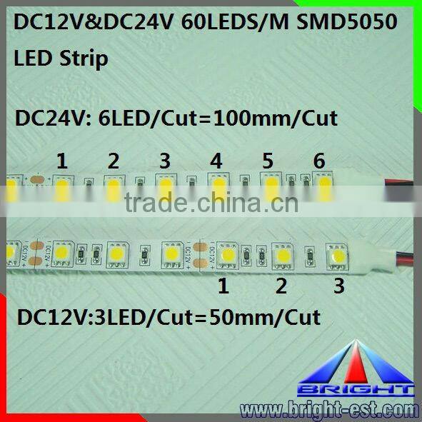 DC 12/24V Flexible LED strip, 4500K, SMD5050 LED Strip, RGB LED strip, IP65, IP68 waterproof