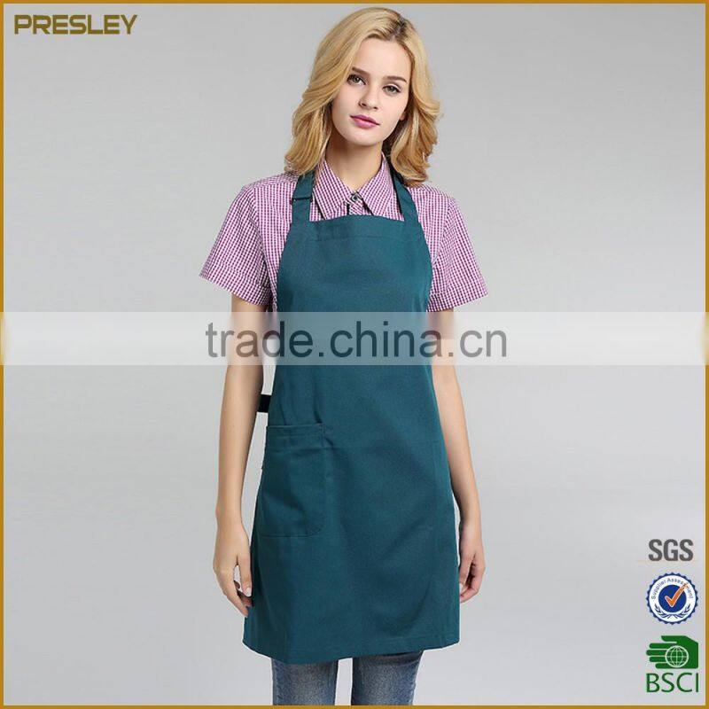 Promotional cooking cotton apron cutomized logo kitchen apron wholesale