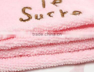 China supply Popular Ultra Absorbent Turbie Twist cotton terry towel hair turban with embroidery logo