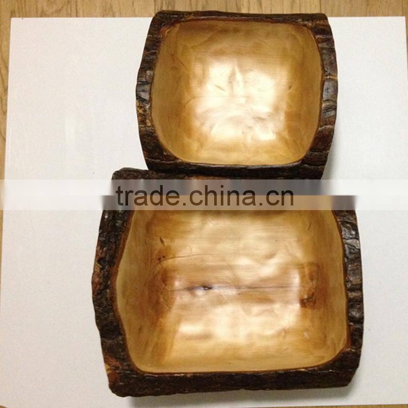 2016 novelty design low MOQ thicken eco friendly solid wood everlasting kitchen bowls